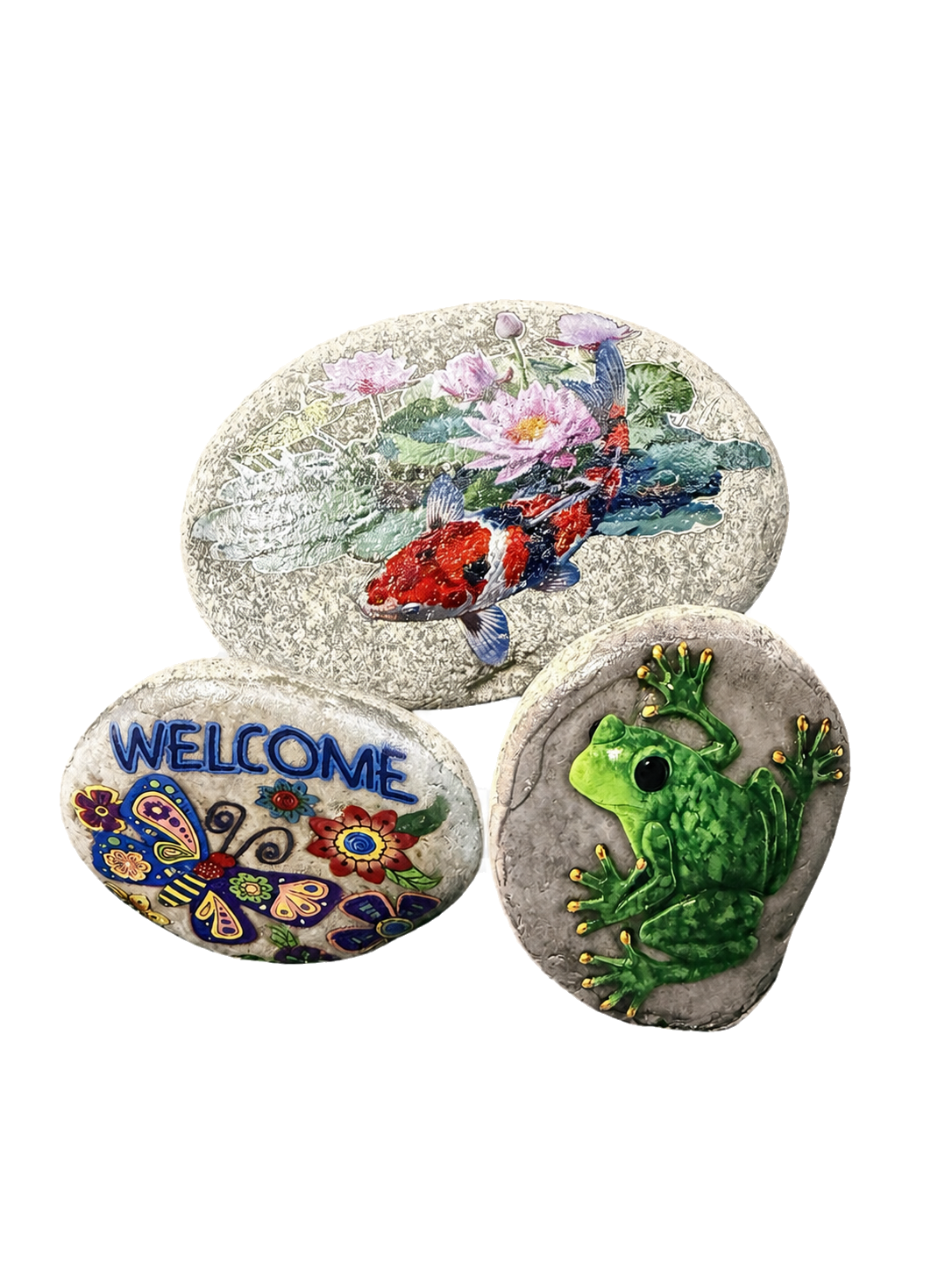 Colorful custom printed decorative stones